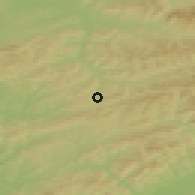 Shaded relief of the 50 km around Valašská Polanka, drawn from the GMTED2010 grid