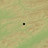 Shaded relief of the 50 km around Valašské Klobouky, drawn from the GMTED2010 grid