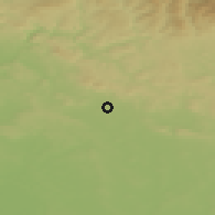 Shaded relief of the 49 km around Valdice, drawn from the GMTED2010 grid