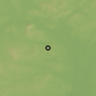 Shaded relief of the 50 km around Valtice, drawn from the GMTED2010 grid