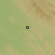 Shaded relief of the 50 km around Vamberk, drawn from the GMTED2010 grid