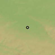 Shaded relief of the 50 km around Čáslav, drawn from the GMTED2010 grid