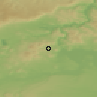 Shaded relief of the 49 km around Velemín, drawn from the GMTED2010 grid
