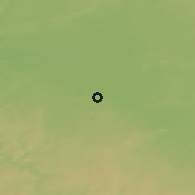 Shaded relief of the 50 km around Velim, drawn from the GMTED2010 grid