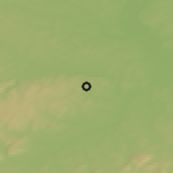 Shaded relief of the 50 km around Velká Polom, drawn from the GMTED2010 grid