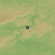 Shaded relief of the 49 km around Velké Březno, drawn from the GMTED2010 grid
