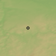 Shaded relief of the 50 km around Velké Popovice, drawn from the GMTED2010 grid