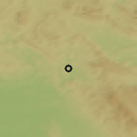 Shaded relief of the 49 km around Velké Poříčí, drawn from the GMTED2010 grid
