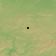 Shaded relief of the 49 km around Velký Šenov, drawn from the GMTED2010 grid