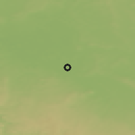Shaded relief of the 50 km around Veltruby, drawn from the GMTED2010 grid