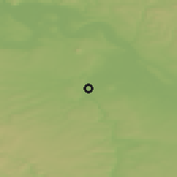 Shaded relief of the 49 km around Veltrusy, drawn from the GMTED2010 grid