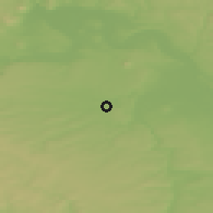 Shaded relief of the 49 km around Velvary, drawn from the GMTED2010 grid