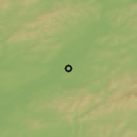 Shaded relief of the 50 km around Veselí nad Moravou, drawn from the GMTED2010 grid