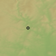 Shaded relief of the 50 km around Veverská Bítýška, drawn from the GMTED2010 grid