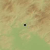 Shaded relief of the 50 km around Vikýřovice, drawn from the GMTED2010 grid