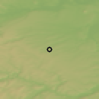 Shaded relief of the 50 km around Vinařice, drawn from the GMTED2010 grid