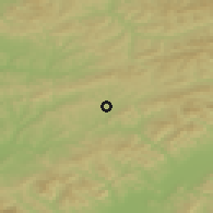 Shaded relief of the 50 km around Vlachovice, drawn from the GMTED2010 grid