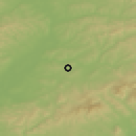 Shaded relief of the 50 km around Vlčnov, drawn from the GMTED2010 grid