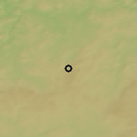 Shaded relief of the 50 km around Votice, drawn from the GMTED2010 grid