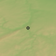 Shaded relief of the 50 km around Vrané nad Vltavou, drawn from the GMTED2010 grid
