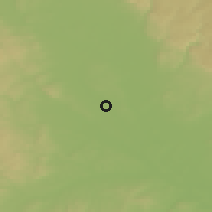 Shaded relief of the 50 km around Vrbátky, drawn from the GMTED2010 grid