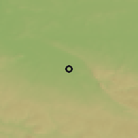 Shaded relief of the 50 km around Vrdy, drawn from the GMTED2010 grid
