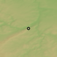 Shaded relief of the 50 km around Všenory, drawn from the GMTED2010 grid