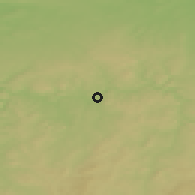Shaded relief of the 50 km around Čerčany, drawn from the GMTED2010 grid