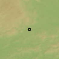 Shaded relief of the 50 km around Vyškov, drawn from the GMTED2010 grid