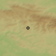 Shaded relief of the 49 km around Vysoké nad Jizerou, drawn from the GMTED2010 grid