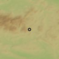 Shaded relief of the 49 km around Žacléř, drawn from the GMTED2010 grid