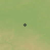 Shaded relief of the 50 km around Cerhenice, drawn from the GMTED2010 grid