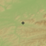 Shaded relief of the 50 km around Zašová, drawn from the GMTED2010 grid