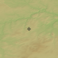 Shaded relief of the 50 km around Zbiroh, drawn from the GMTED2010 grid