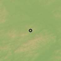 Shaded relief of the 50 km around Zborovice, drawn from the GMTED2010 grid