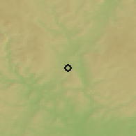 Shaded relief of the 50 km around Černá Hora, drawn from the GMTED2010 grid