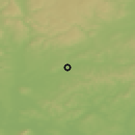Shaded relief of the 50 km around Zbýšov, drawn from the GMTED2010 grid