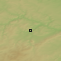 Shaded relief of the 50 km around Zdice, drawn from the GMTED2010 grid