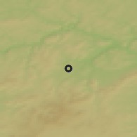 Shaded relief of the 50 km around Žebrák, drawn from the GMTED2010 grid