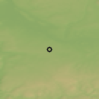 Shaded relief of the 50 km around Zeleneč, drawn from the GMTED2010 grid