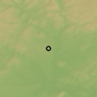 Shaded relief of the 50 km around Želešice, drawn from the GMTED2010 grid