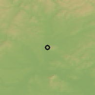 Shaded relief of the 50 km around Židlochovice, drawn from the GMTED2010 grid