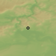 Shaded relief of the 49 km around Žitenice, drawn from the GMTED2010 grid