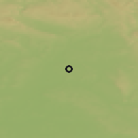 Shaded relief of the 49 km around Černilov, drawn from the GMTED2010 grid