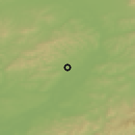 Shaded relief of the 50 km around Zlechov, drawn from the GMTED2010 grid