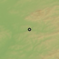 Shaded relief of the 50 km around Zlín, drawn from the GMTED2010 grid