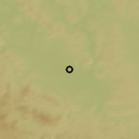 Shaded relief of the 50 km around Zliv, drawn from the GMTED2010 grid