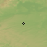 Shaded relief of the 49 km around Zlonice, drawn from the GMTED2010 grid