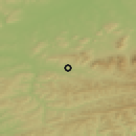 Shaded relief of the 50 km around Zubří, drawn from the GMTED2010 grid