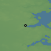 Shaded relief of the 47 km around Aabenraa, drawn from the GMTED2010 grid